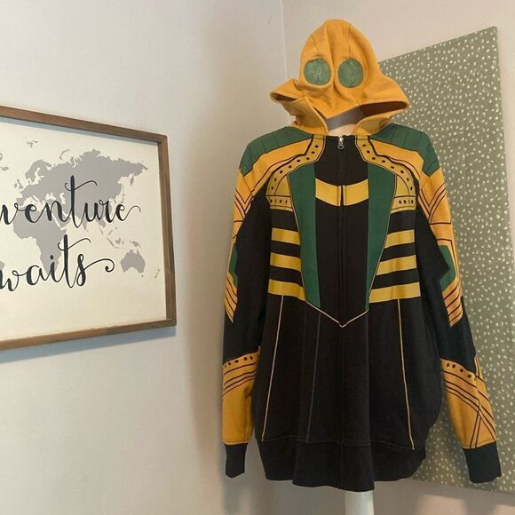 Marvel Mad Engine Loki Hooded Jacket Cosplay Size Large - Picture 1 of 10